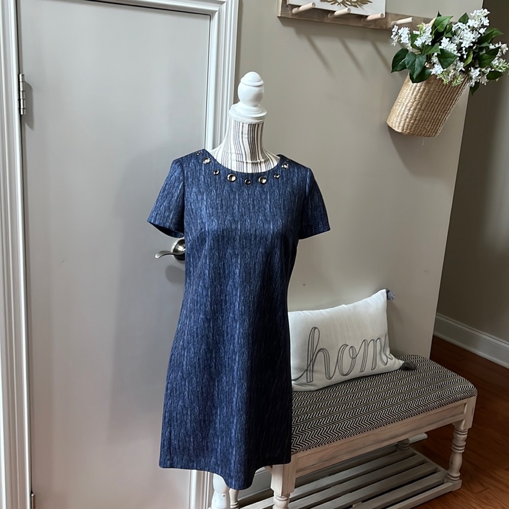 🎈LONDON TIMES DENIM COLOR DRESS